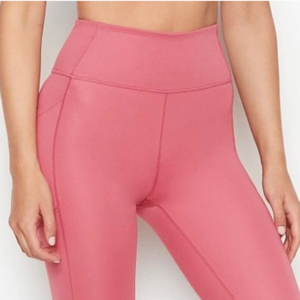 VS Matching Set - Essential Pocket Leggings and Strappy Bra - Rose Begonia